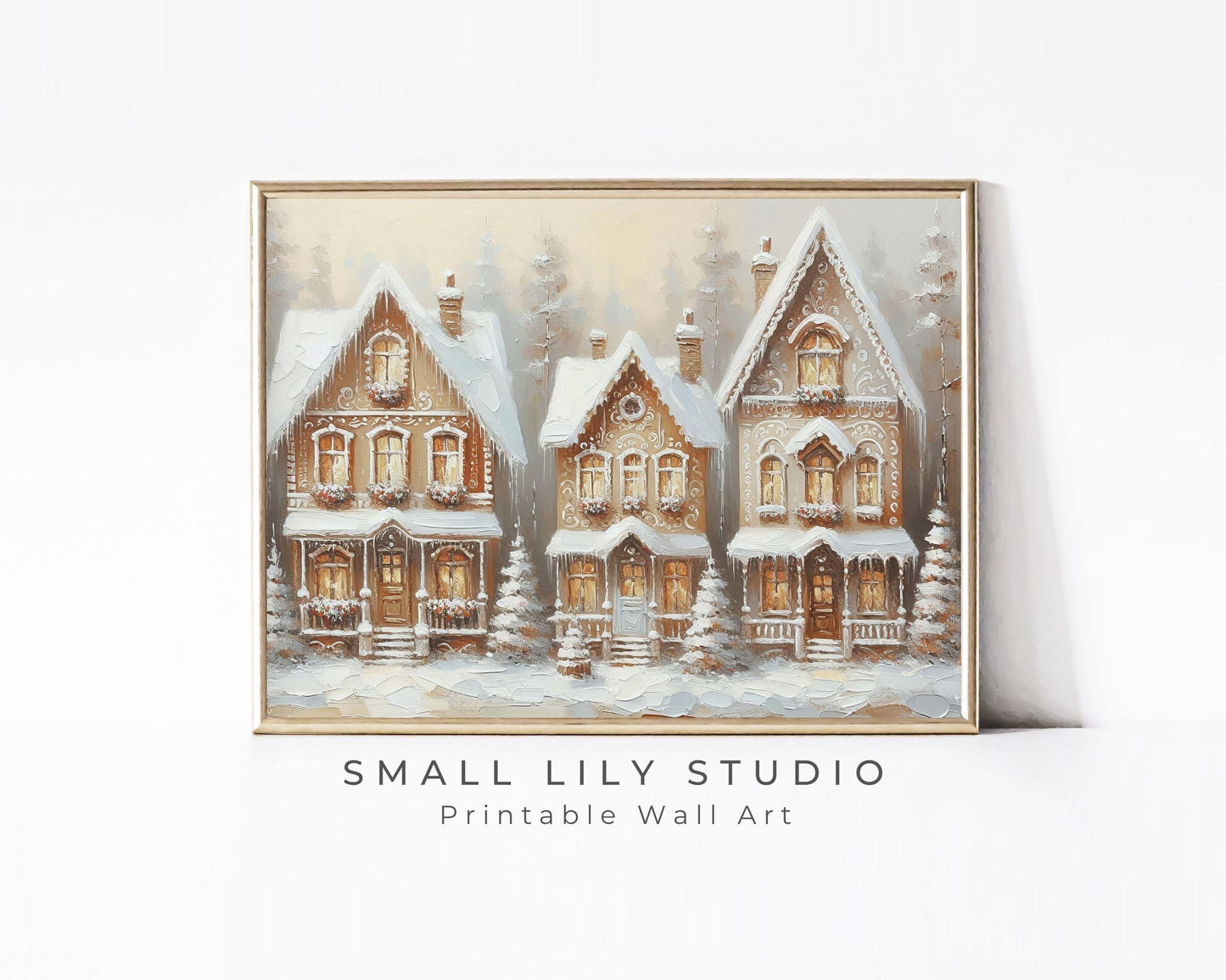 Gingerbread Houses Printable Wall Art
