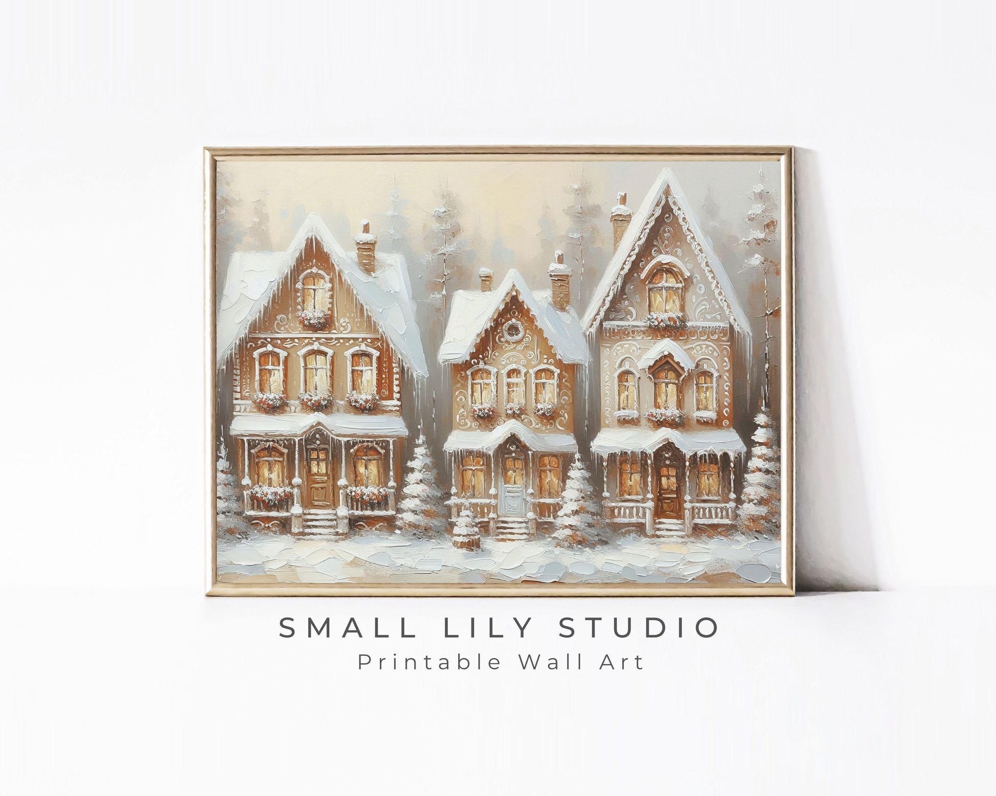 Gingerbread Houses Printable Wall Art
