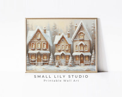 Gingerbread Houses Printable Wall Art