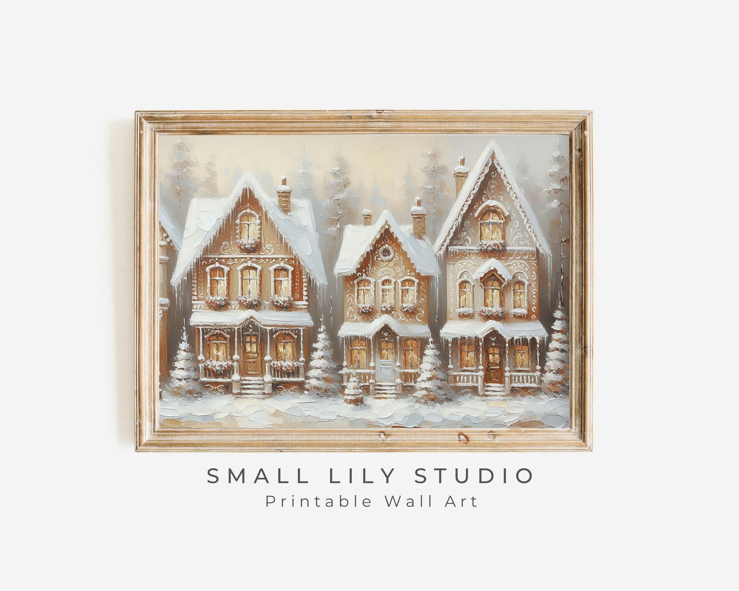 Gingerbread Houses Printable Wall Art