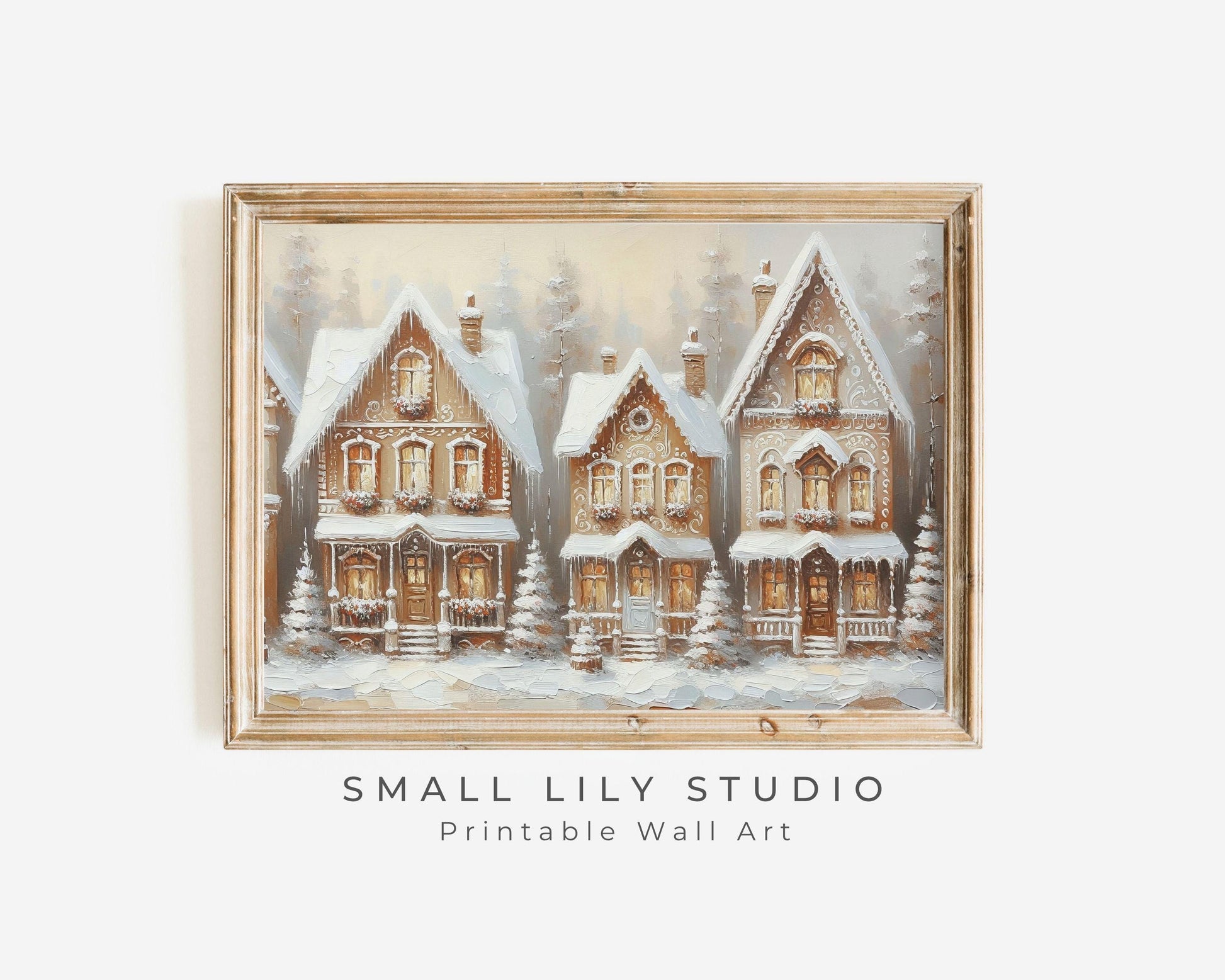 Gingerbread Houses Printable Wall Art