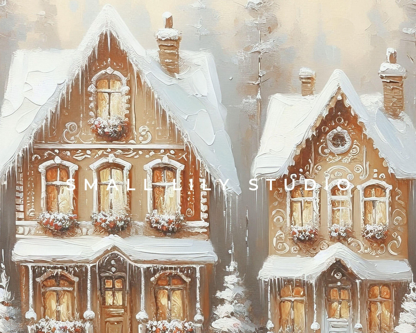 Gingerbread Houses Printable Wall Art