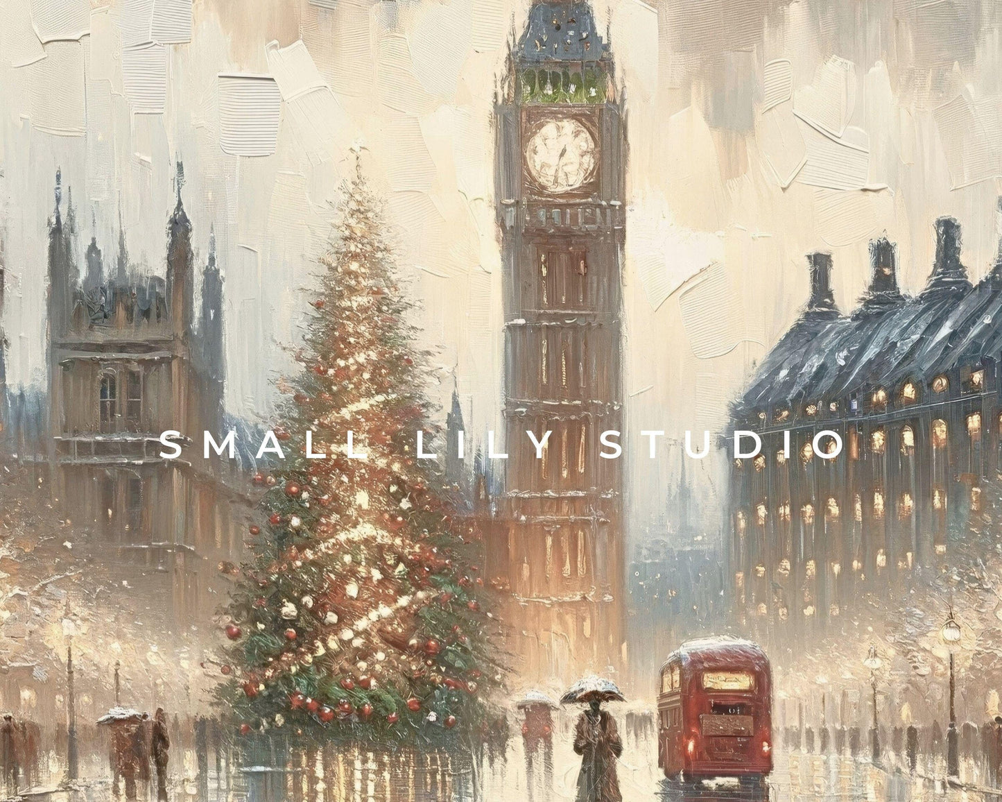 London Christmas Printable Wall Art
