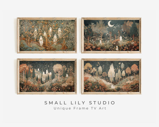 Halloween Botanical Ghosts Frame TV Art Bundle