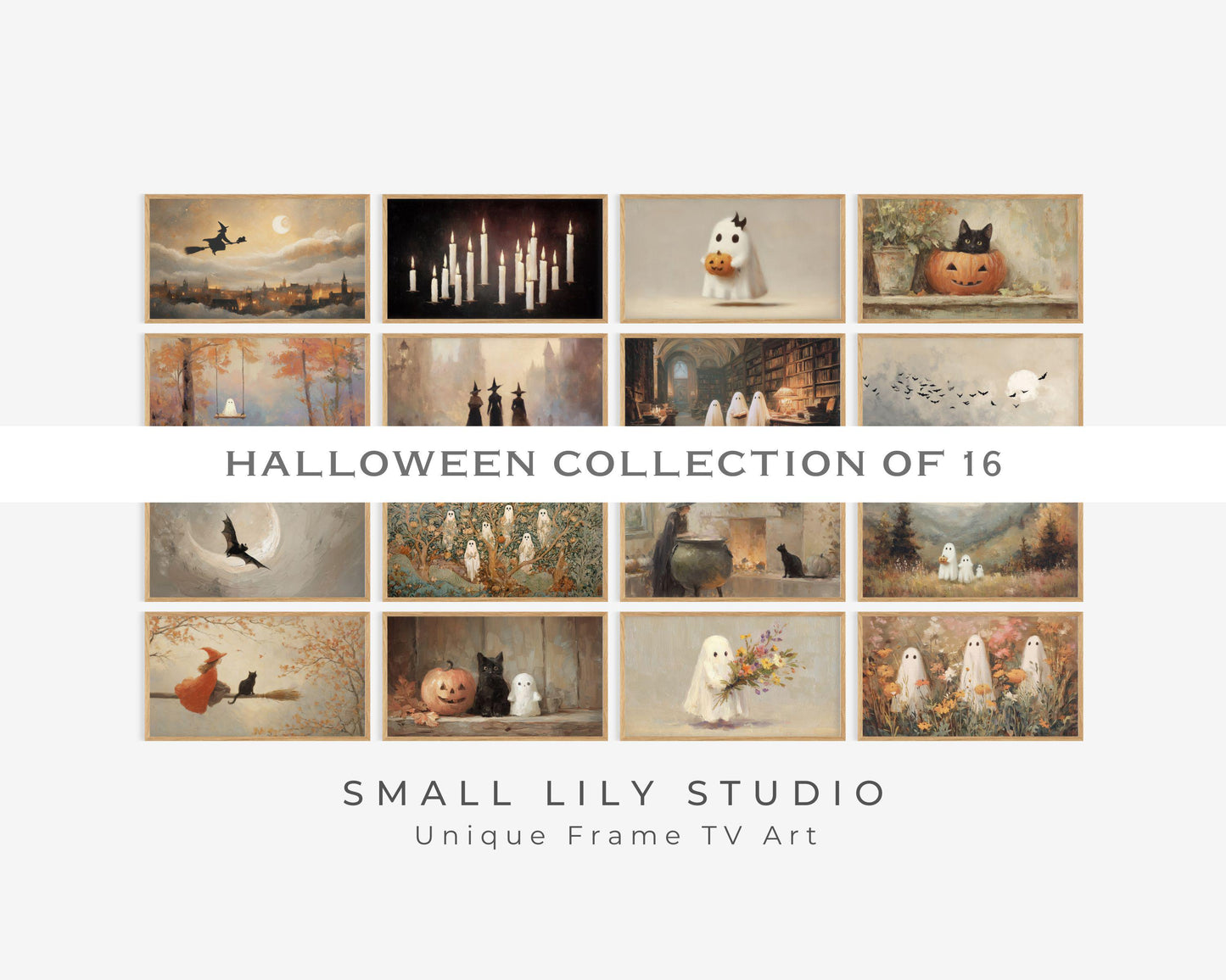 Halloween Frame TV Art Bundle of 16