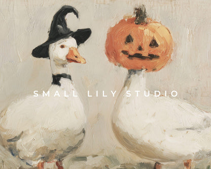Silly Goose Pumpkin Head Frame TV Art