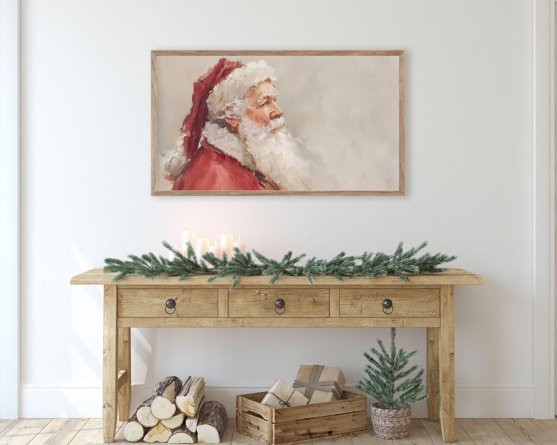 Santa Portrait Frame TV Art