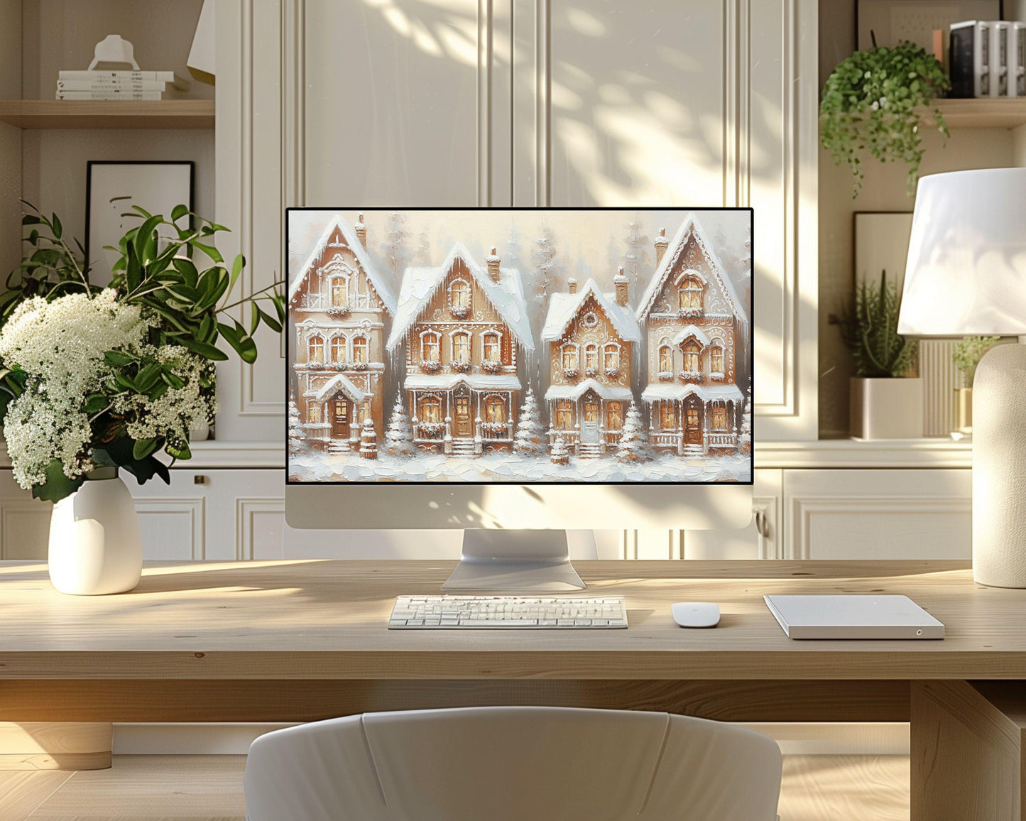 Gingerbread Houses Desktop Wallpaper Set