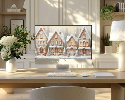 Gingerbread Houses Desktop Wallpaper Set