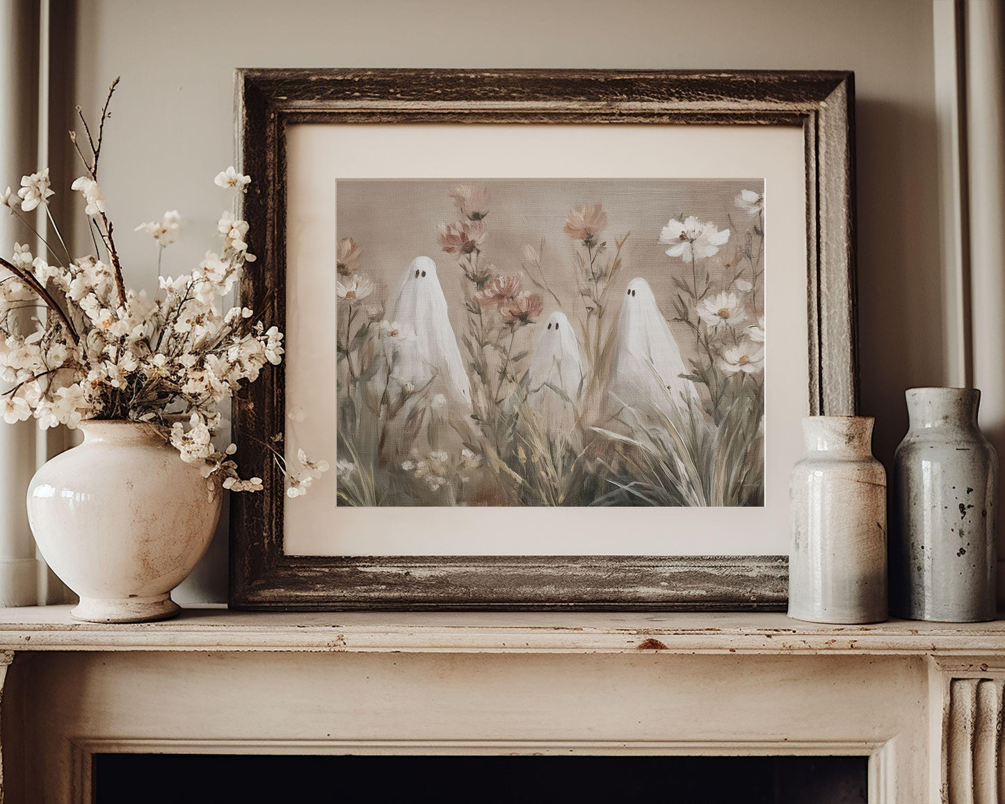 Ghosts in Wildflowers Printable Wall Art