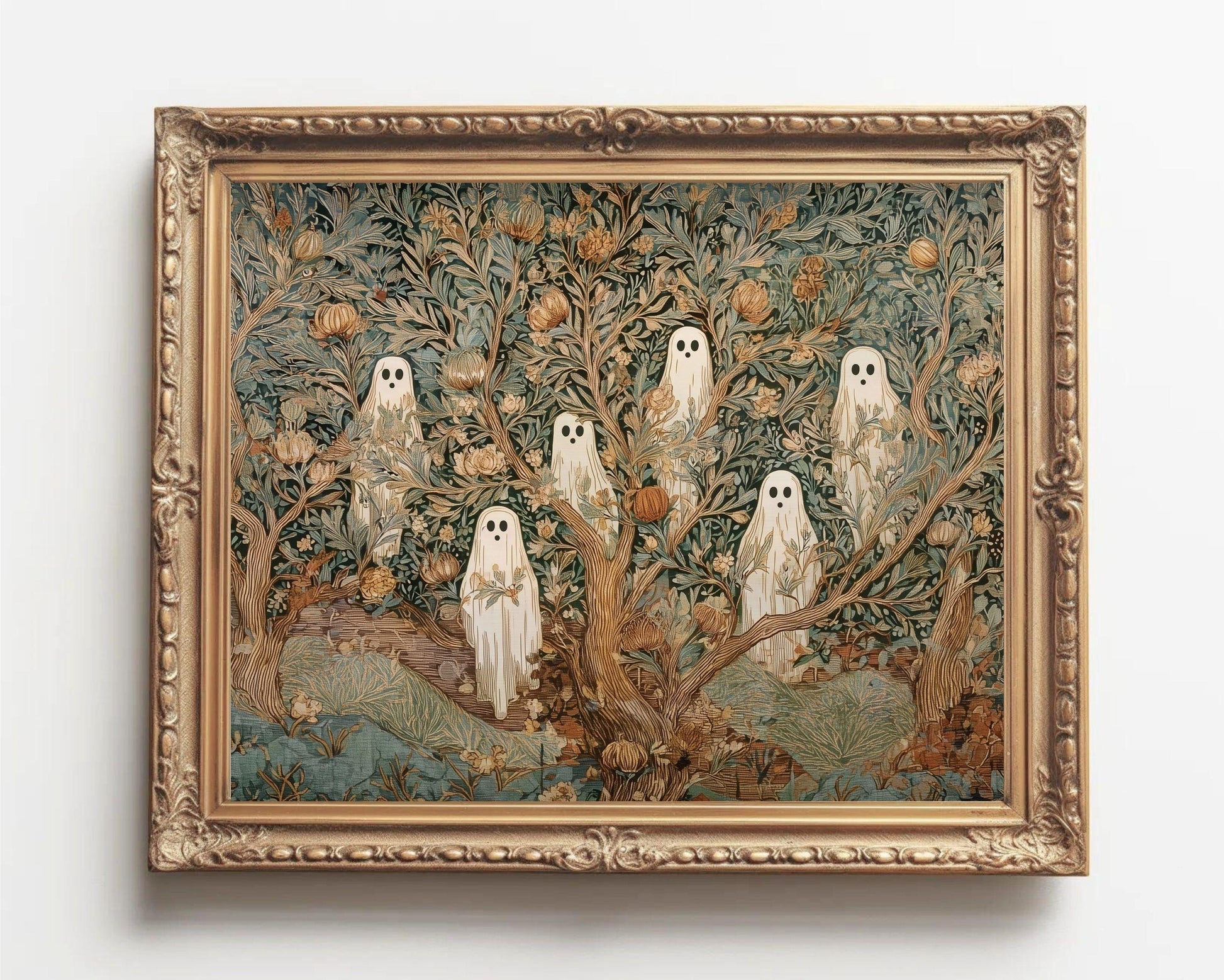 Botanical Ghosts Halloween Printable Wall Art