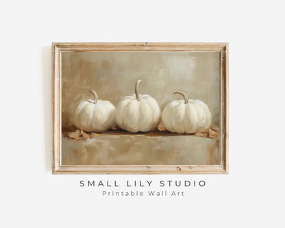 White Pumpkins Printable Wall Art