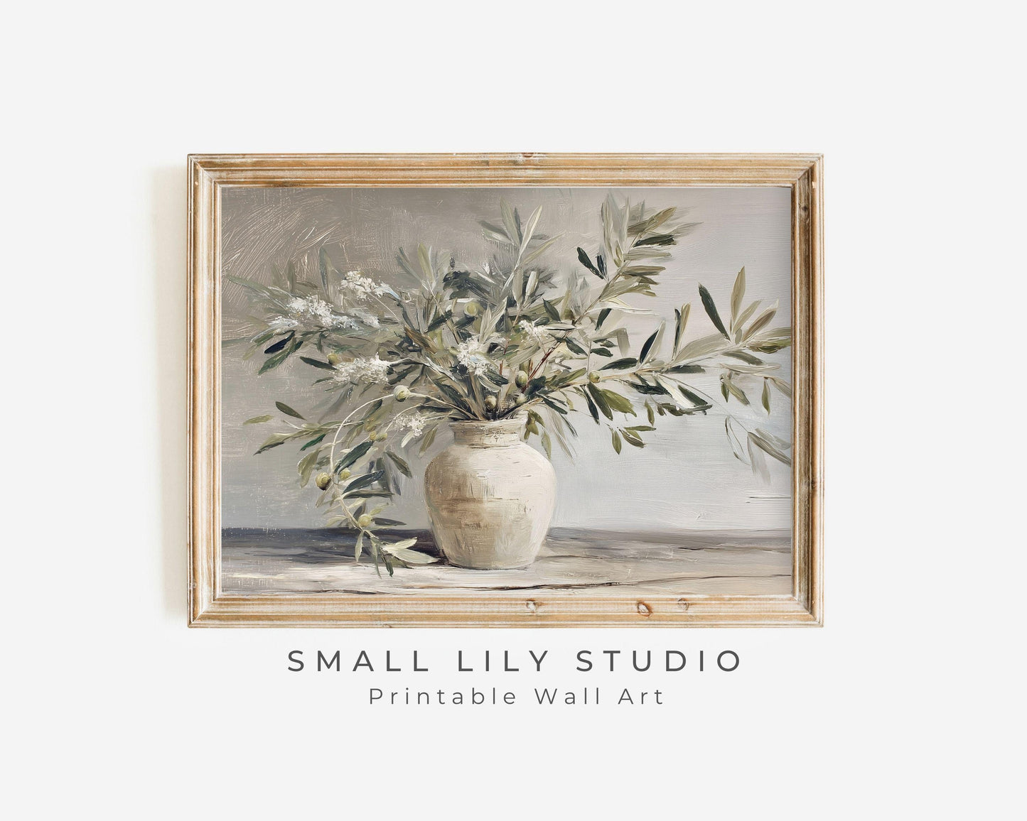Olive Branches in Vase Printable Wall Art