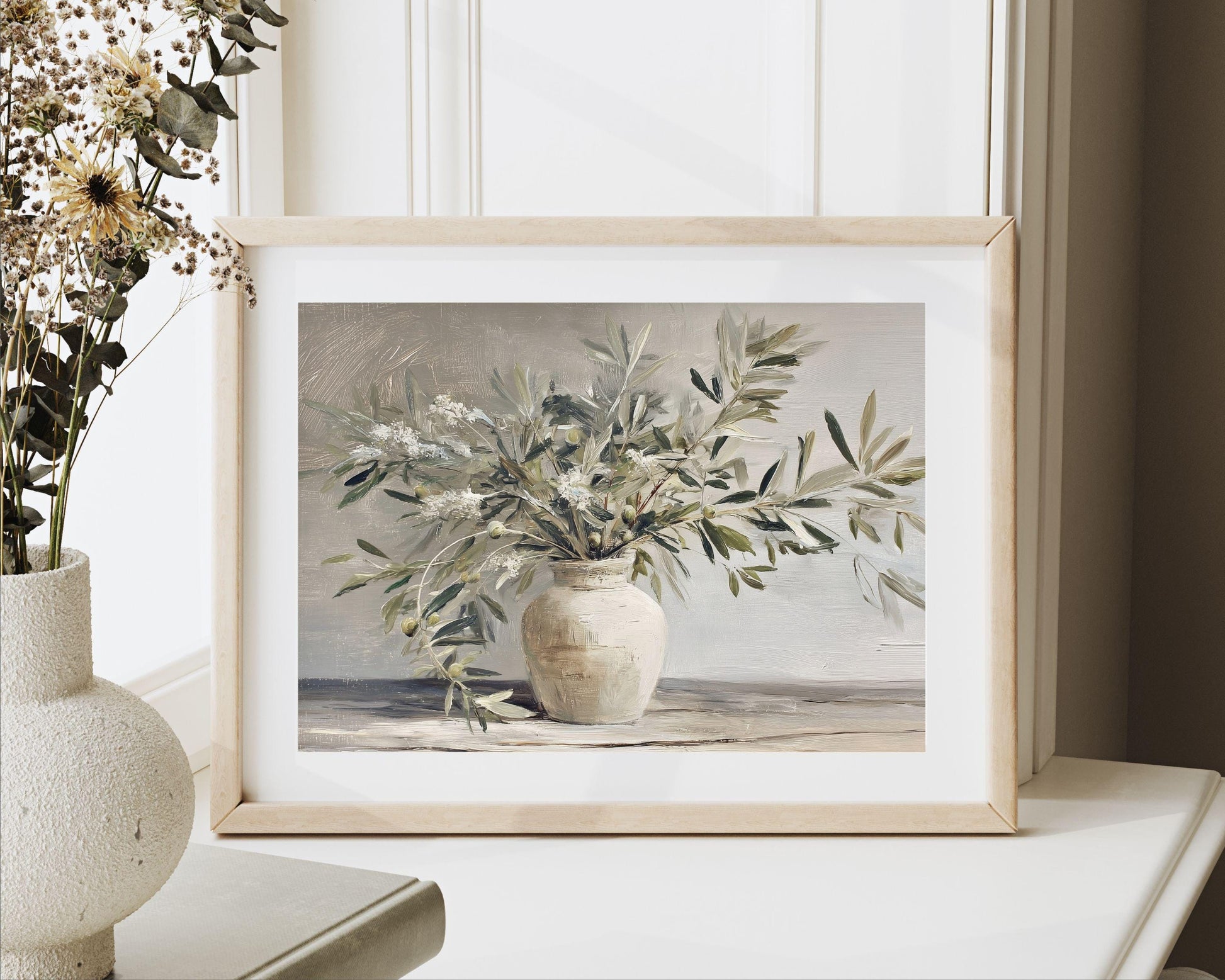 Olive Branches in Vase Printable Wall Art