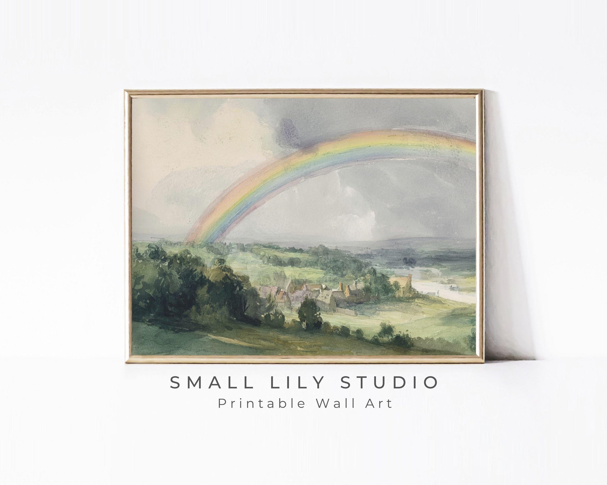 Rainbow Landscape Printable Wall Art