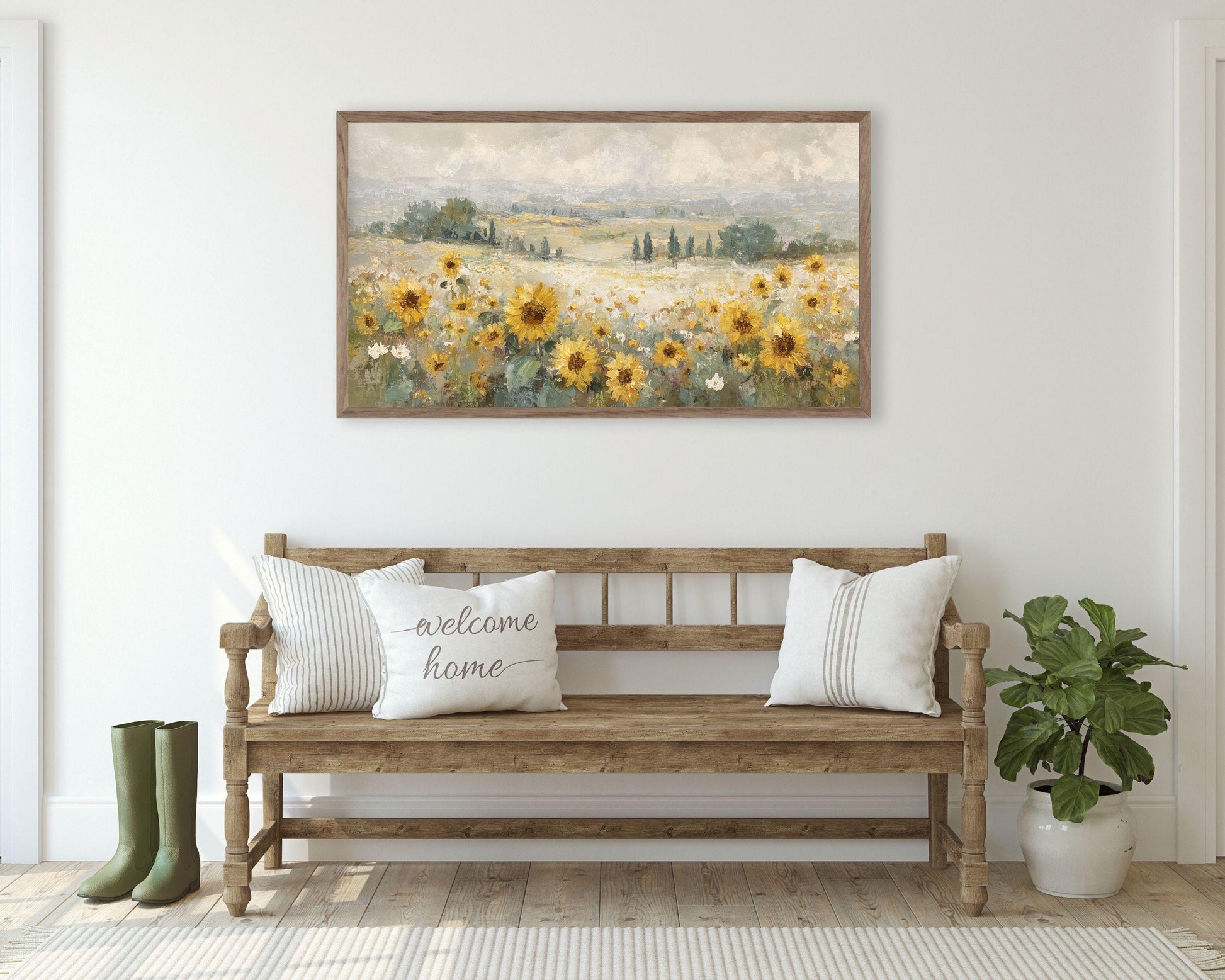 Sunflower Field Frame TV Art