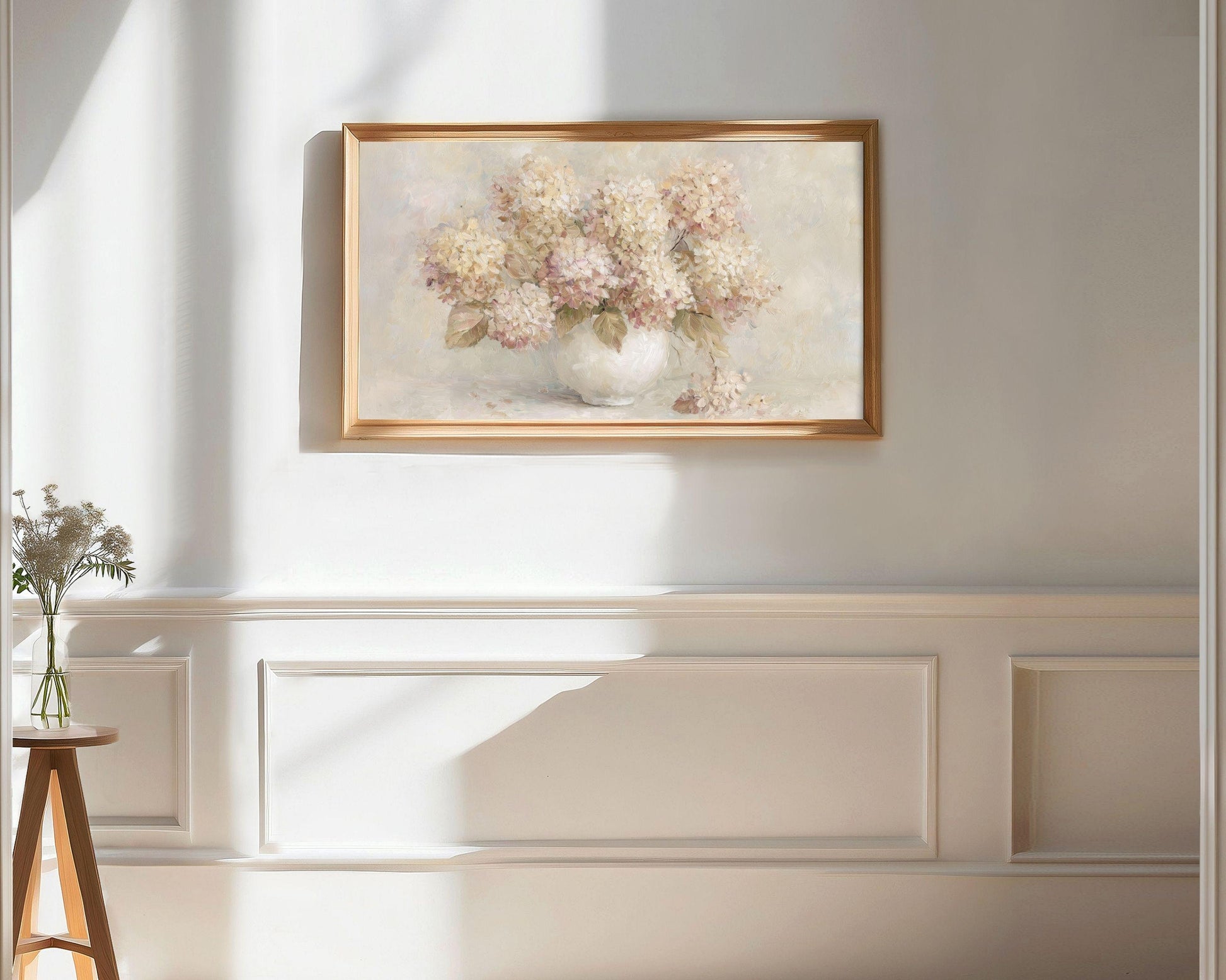 Pink Hydrangeas Frame TV Art