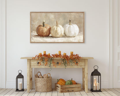 Three Pumpkins Frame TV Art