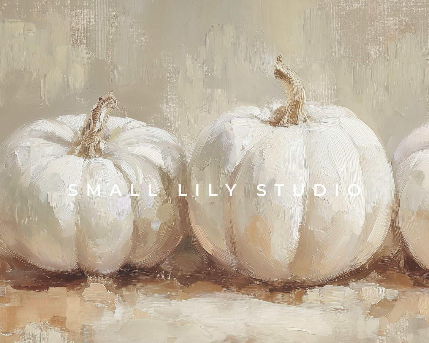 White Pumpkins Frame TV Art