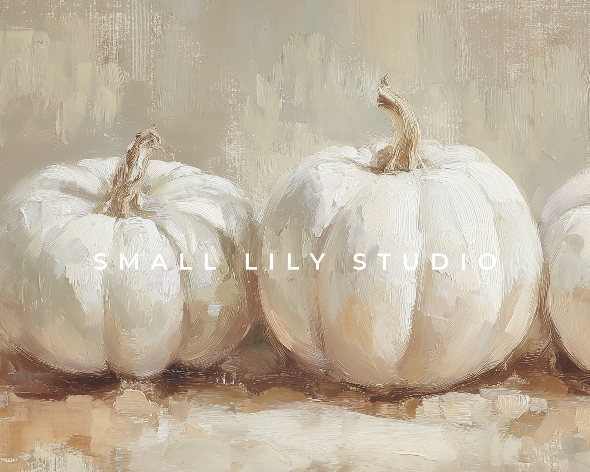 White Pumpkins Frame TV Art