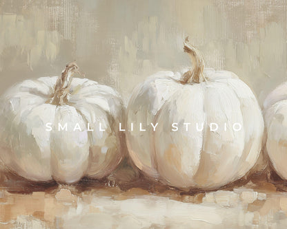White Pumpkins Frame TV Art