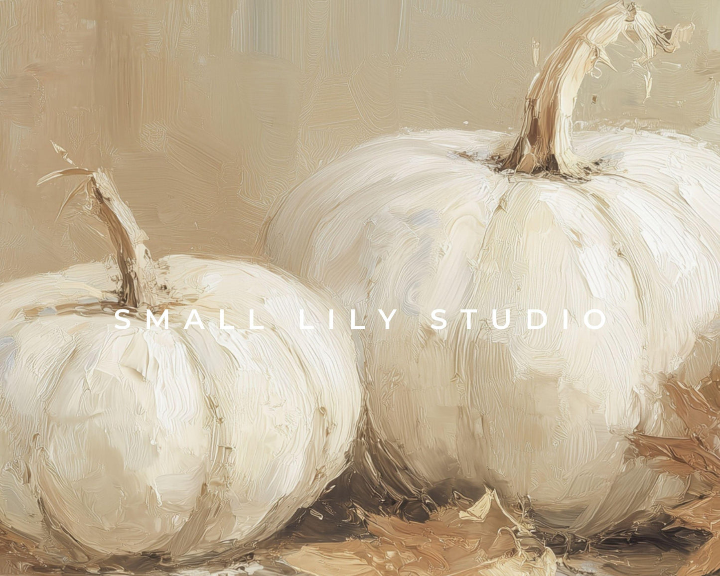 White Pumpkins iPad Wallpaper