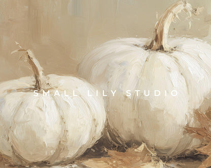 White Pumpkins iPad Wallpaper
