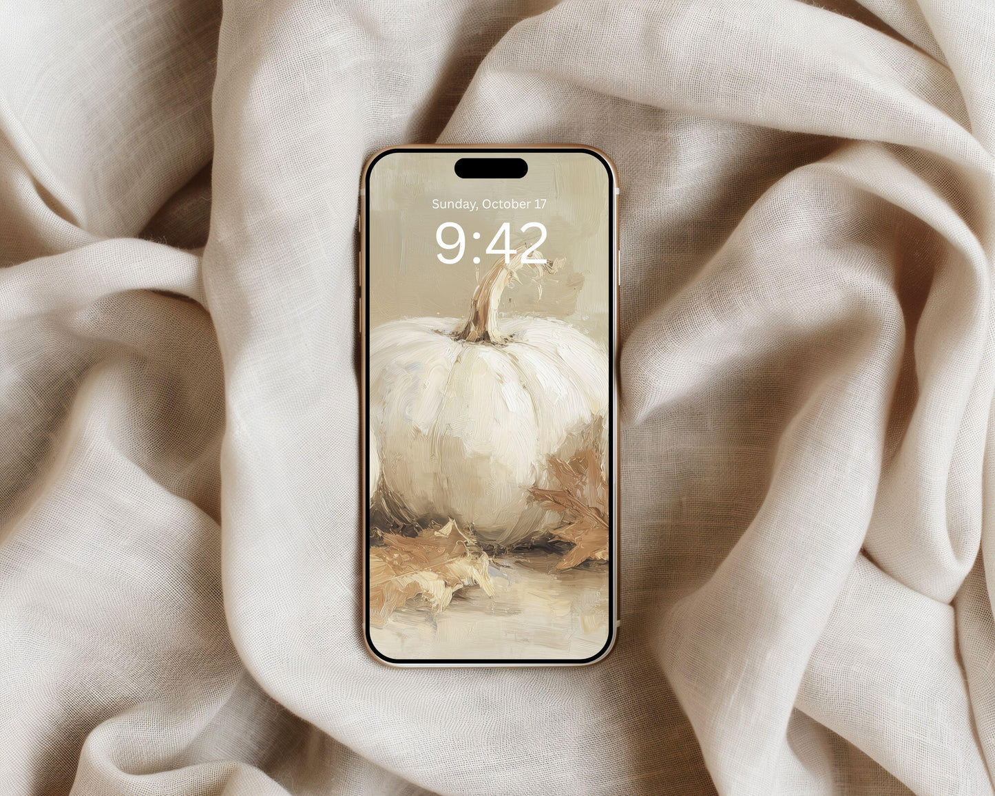 White Pumpkins Phone Wallpaper