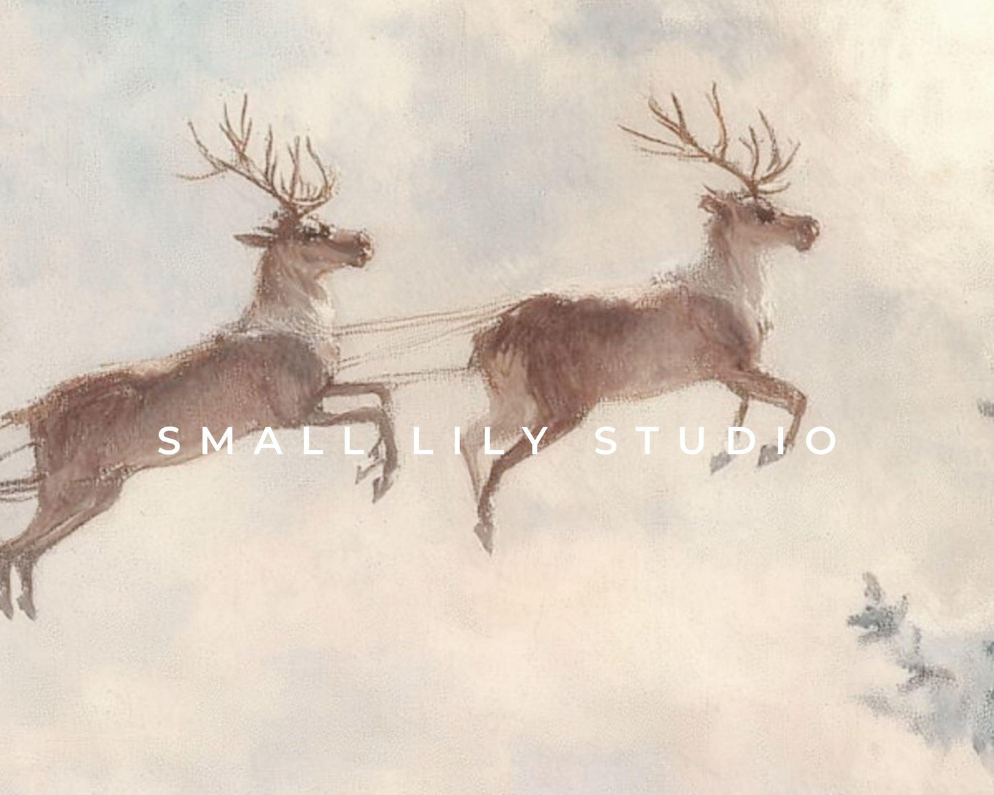 Cute Christmas Reindeer Phone Wallpaper