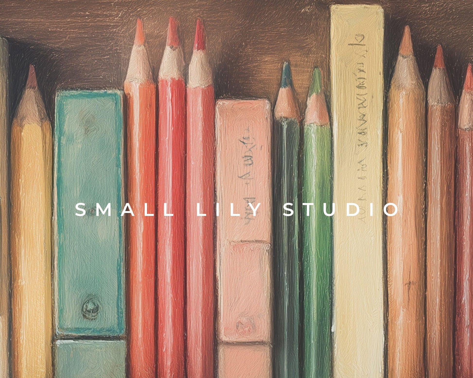 Pencils & Books iPad Wallpaper