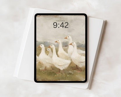 White Geese iPad Wallpaper