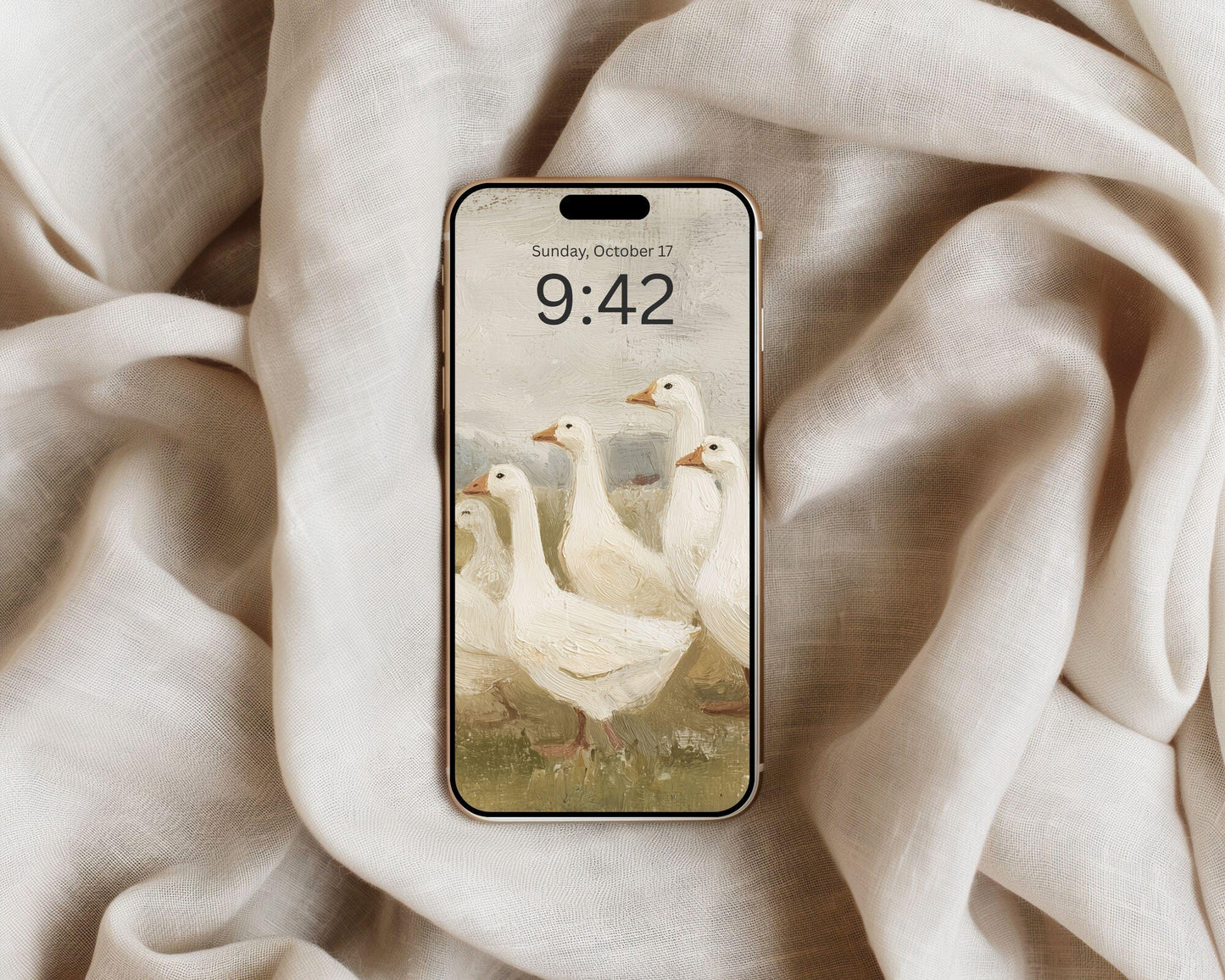 White Geese Phone Wallpaper