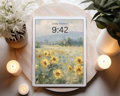 Sunflower Field iPad Wallpaper