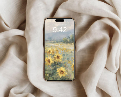 Sunflower Field Phone Wallpaper