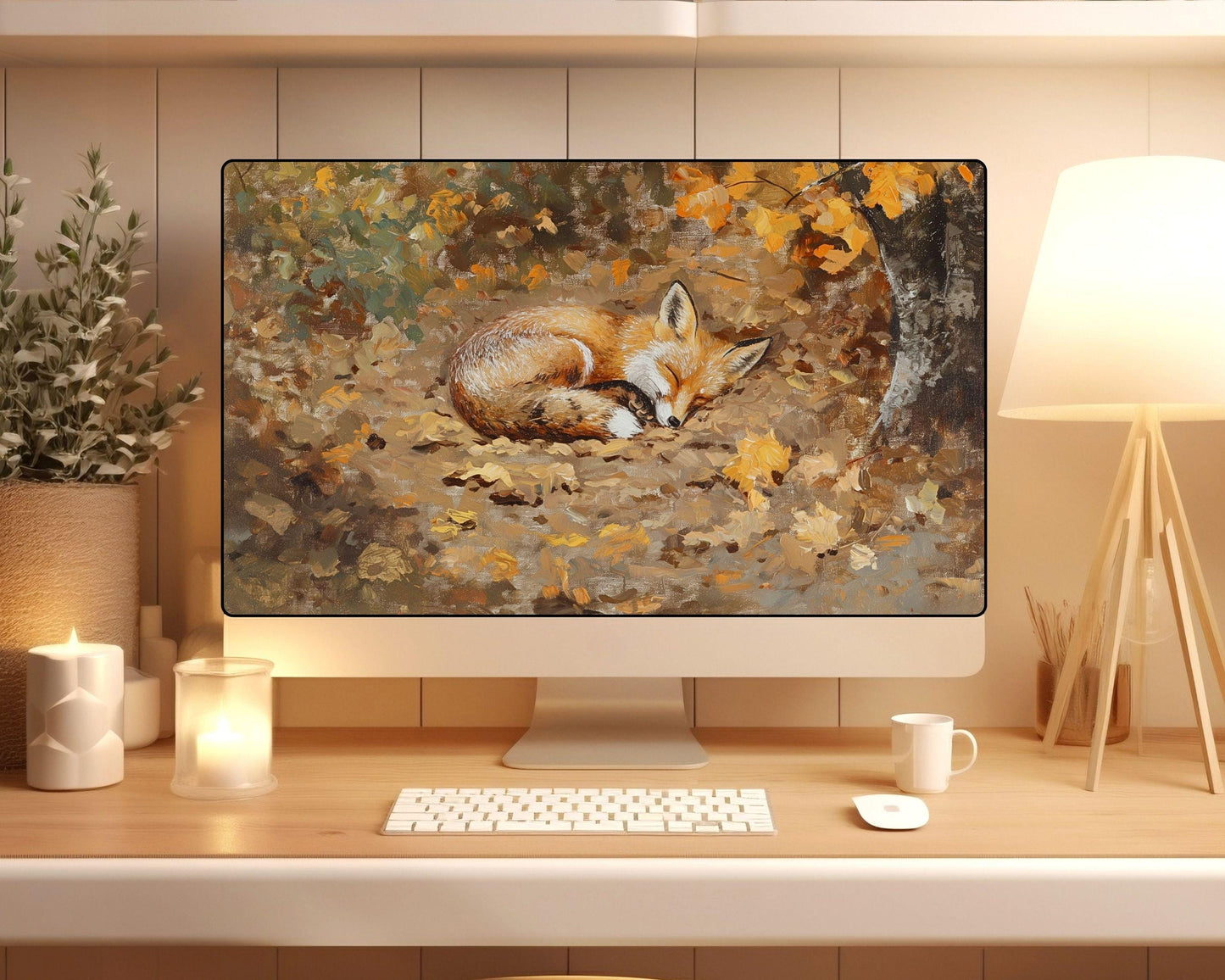 Sleeping Fox Desktop Wallpaper Set