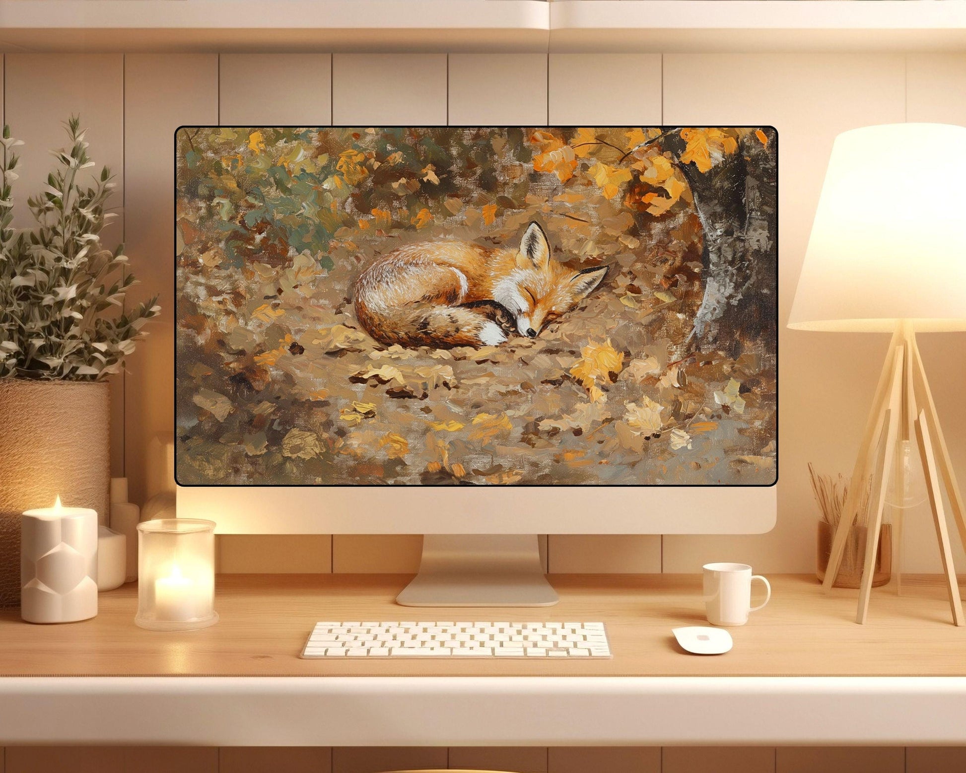 Sleeping Fox Desktop Wallpaper Set