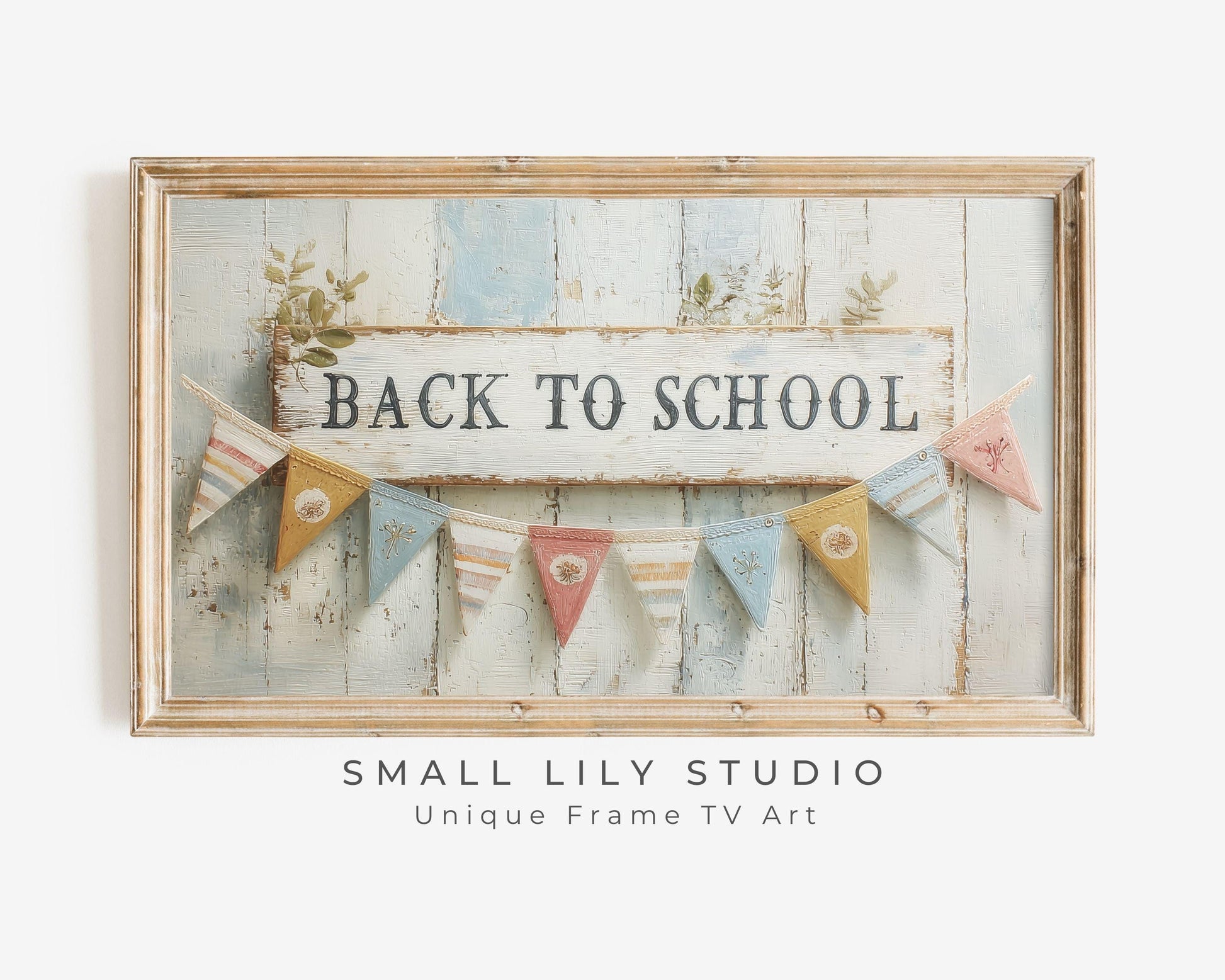 Cute Back to School Sign Frame TV Art