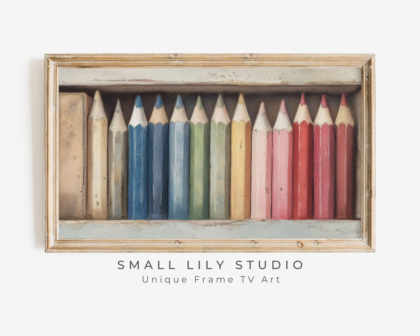 Back to School Colored Pencils Frame TV Art