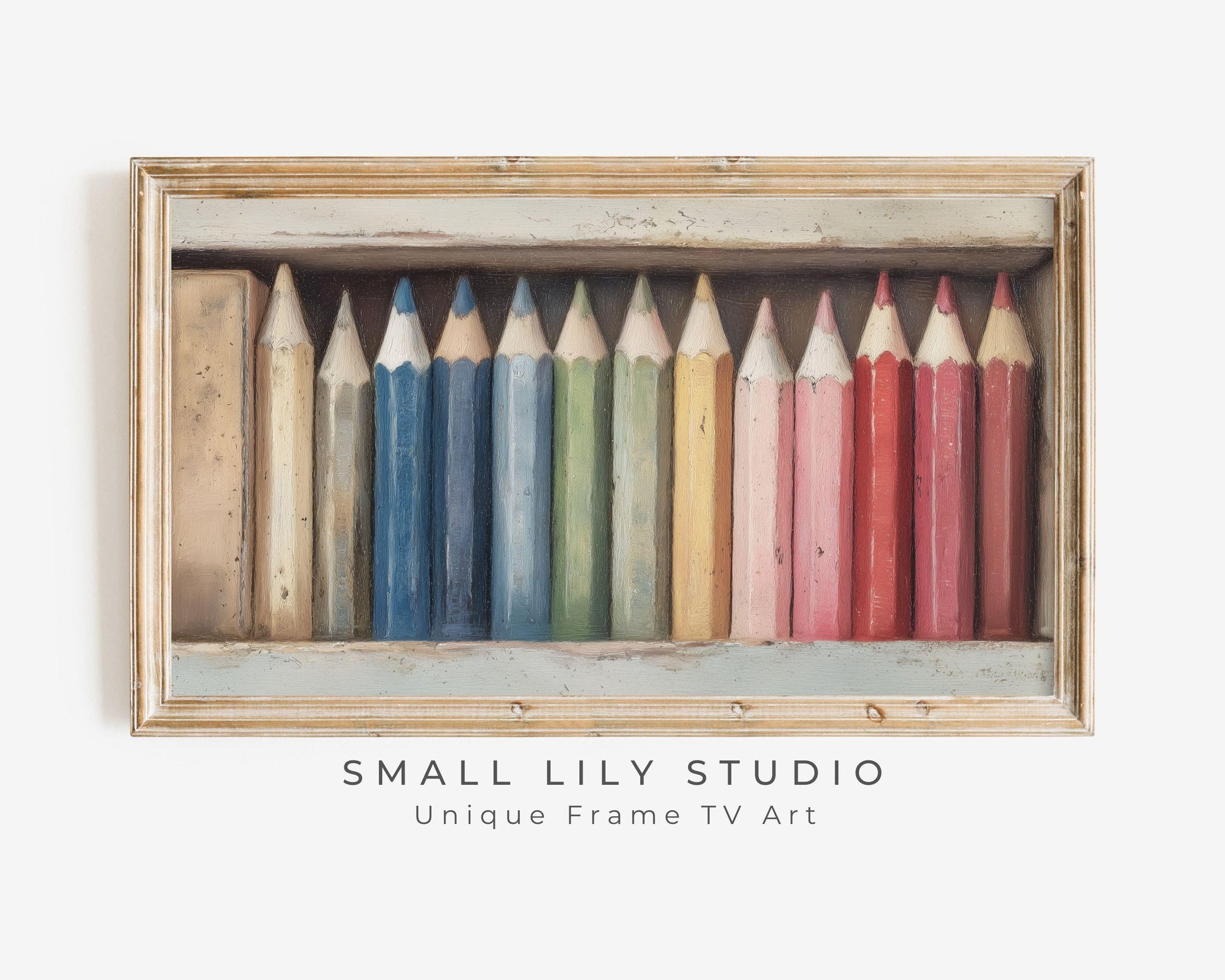Back to School Colored Pencils Frame TV Art