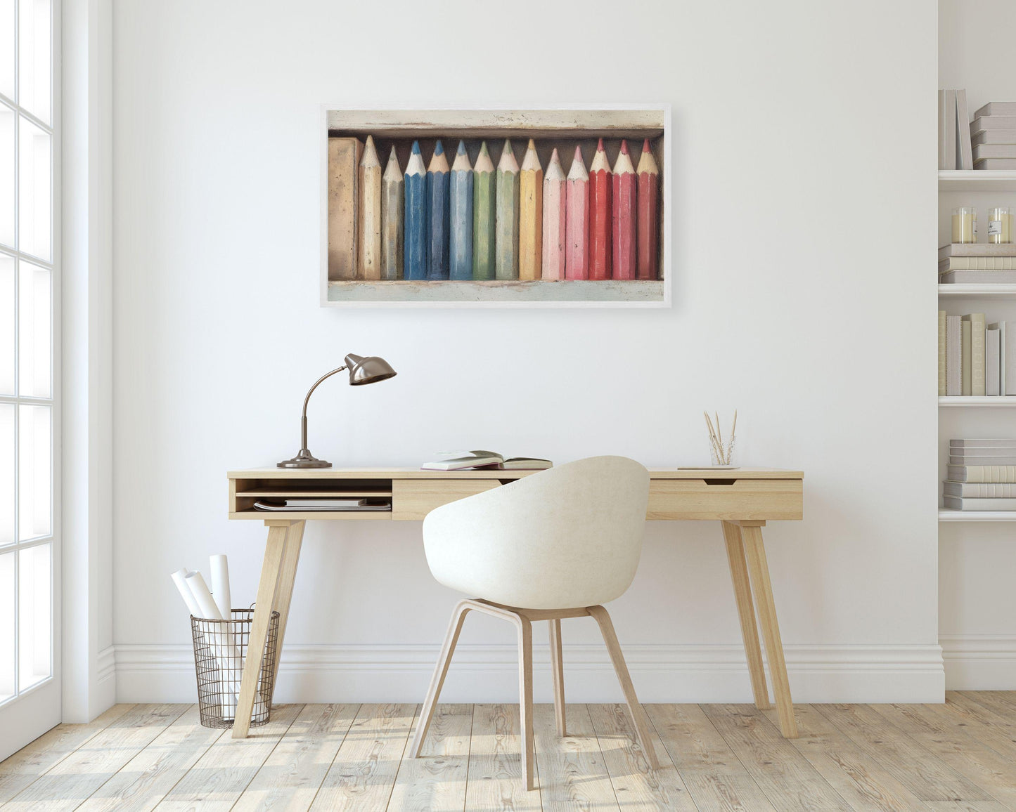 Back to School Colored Pencils Frame TV Art