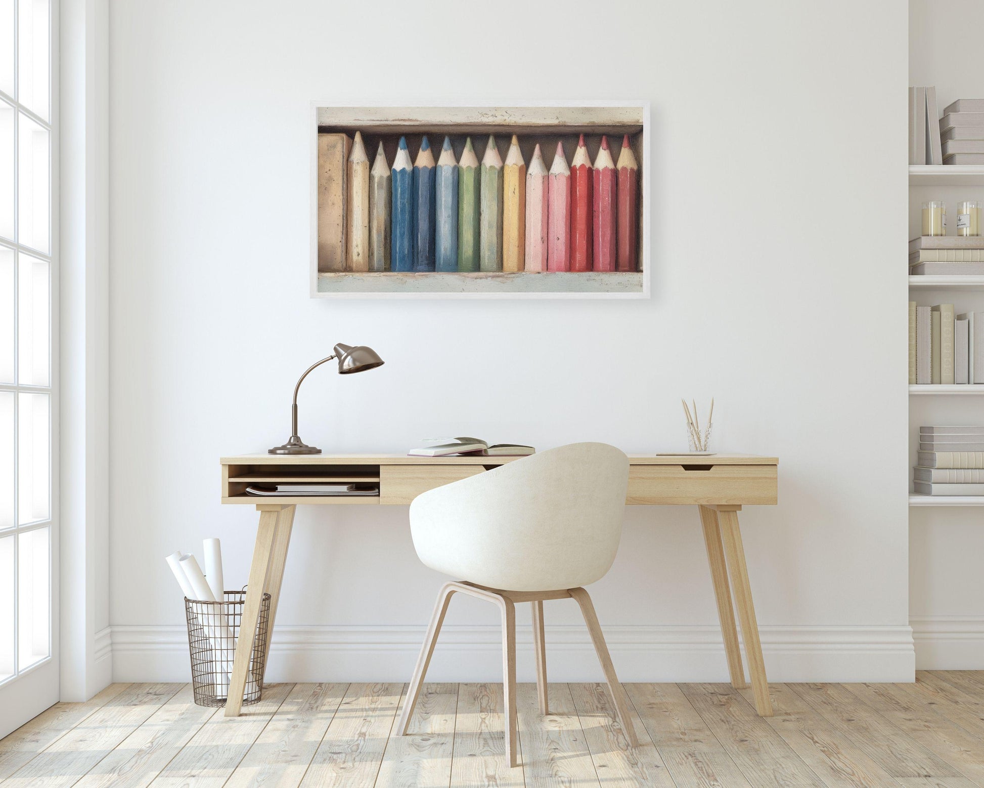 Back to School Colored Pencils Frame TV Art