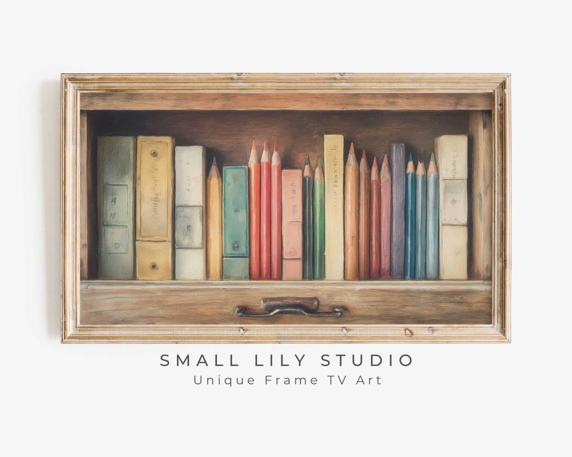 Back to School Colorful Pencils Frame TV Art