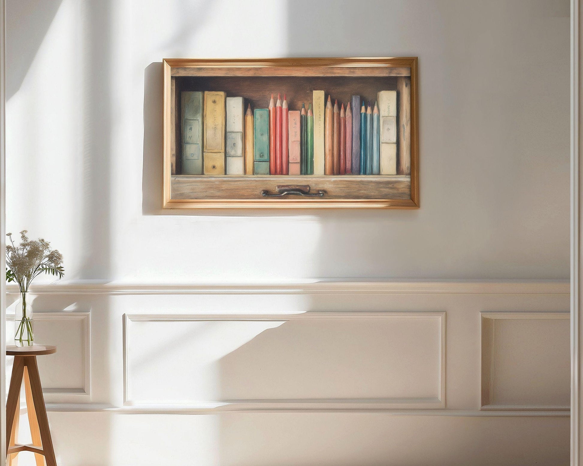 Back to School Colorful Pencils Frame TV Art