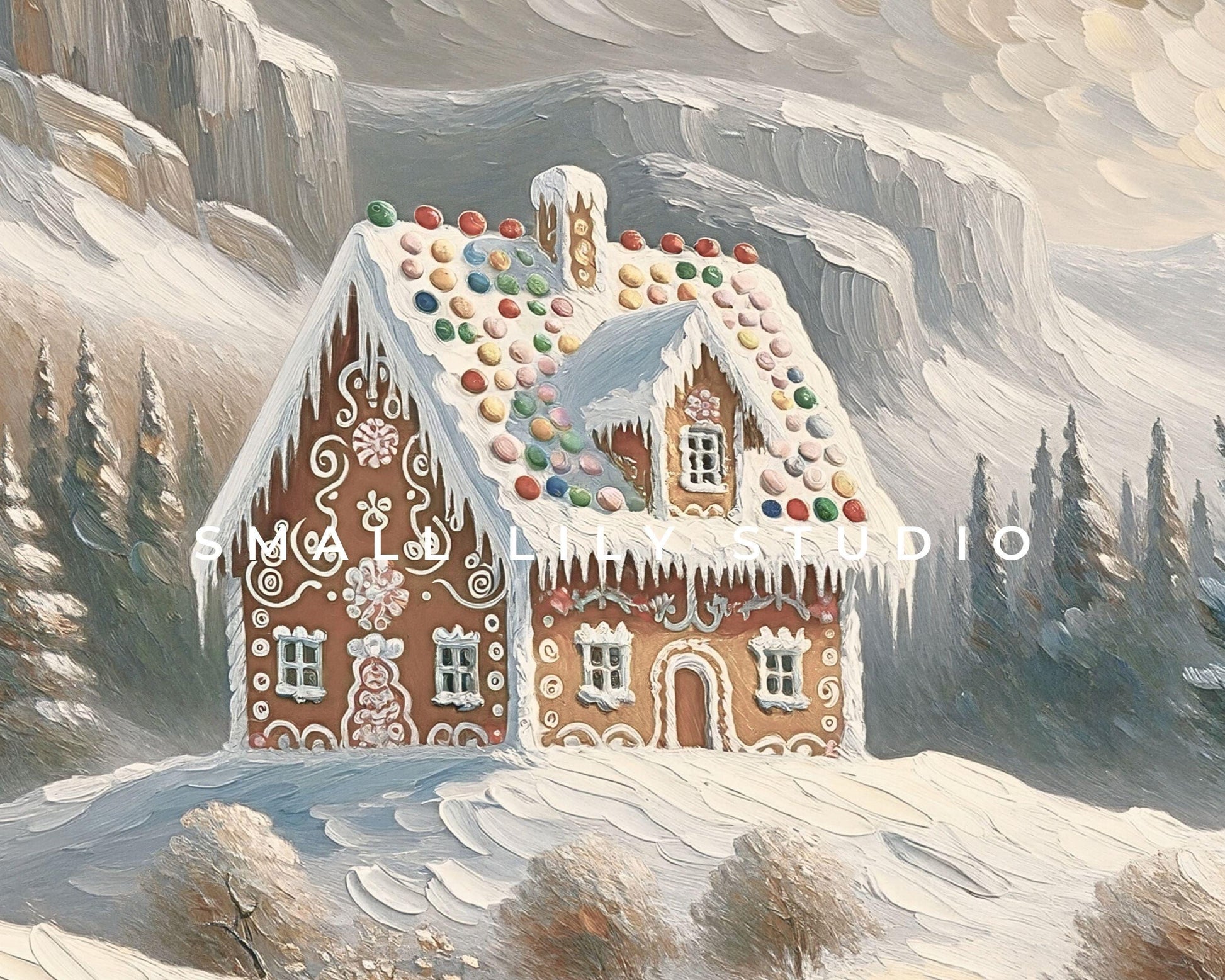 Gingerbread House Christmas Printable Wall Art