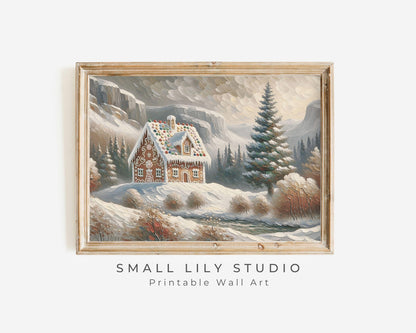 Gingerbread House Christmas Printable Wall Art
