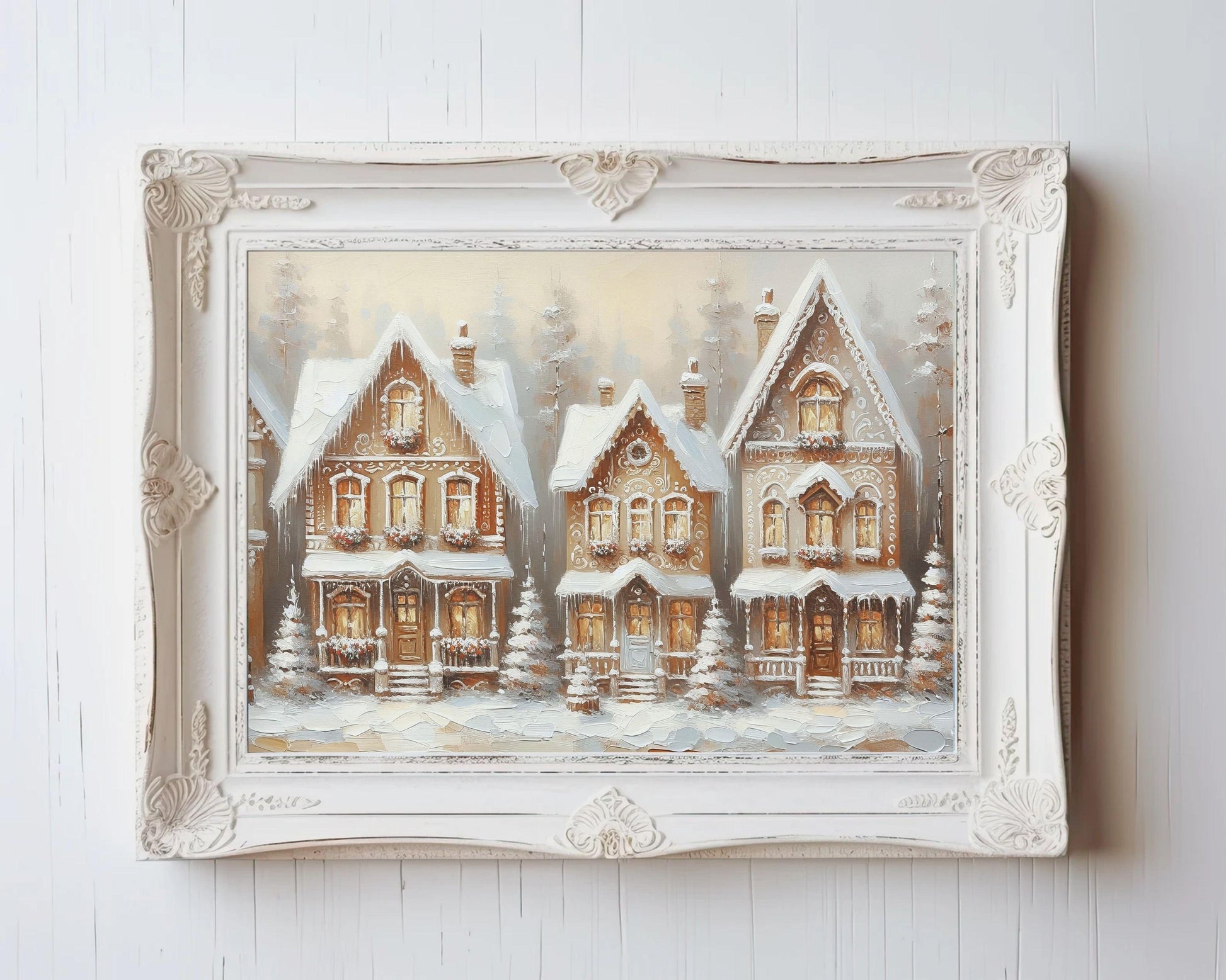 Gingerbread Houses Printable Wall Art