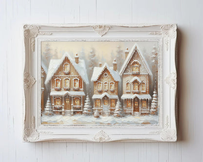 Gingerbread Houses Printable Wall Art