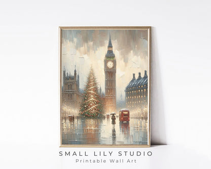London Christmas Printable Wall Art