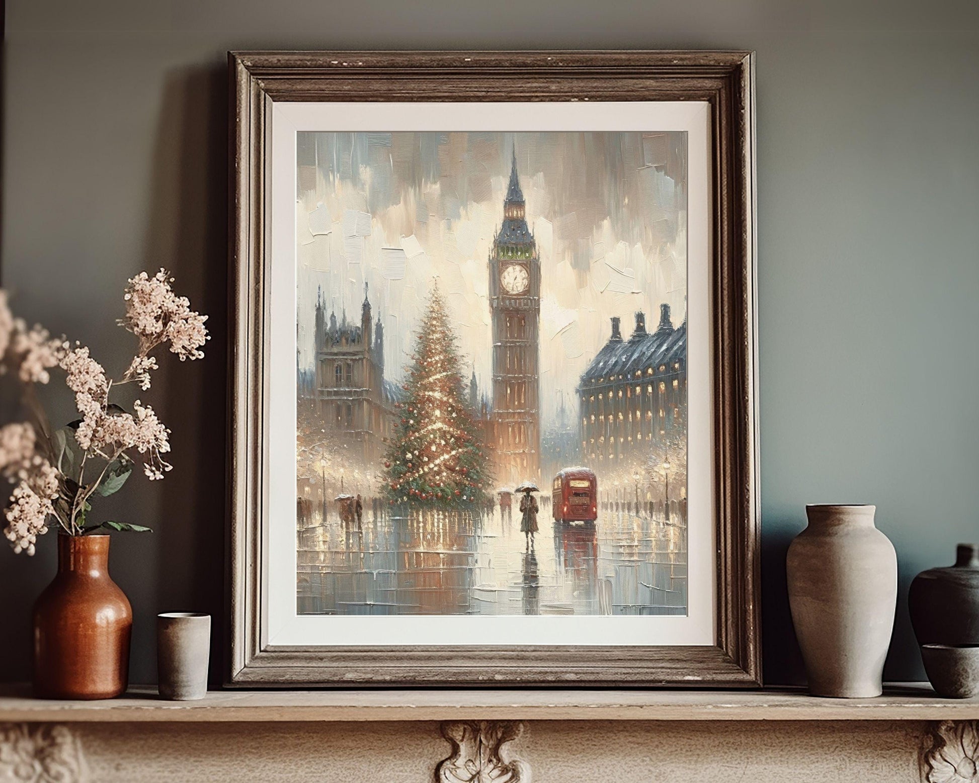 London Christmas Printable Wall Art