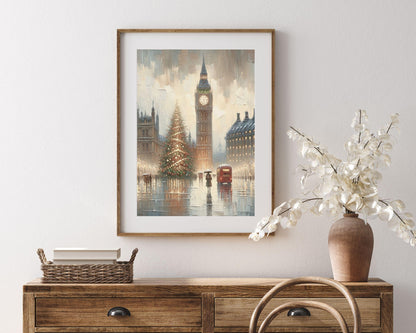 London Christmas Printable Wall Art